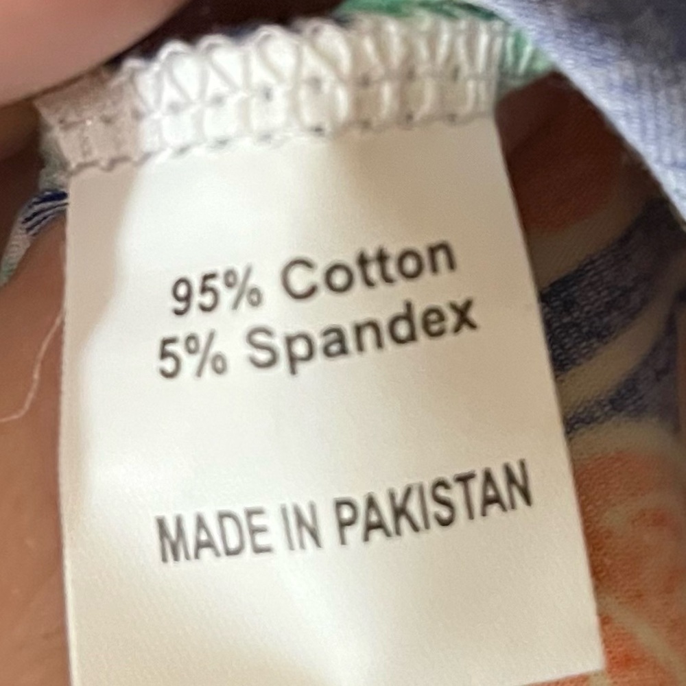 Barbara Erickson Womens Shift Dress Split Neck Cotton Blend Colorful Medium NWT - Picture 8 of 9